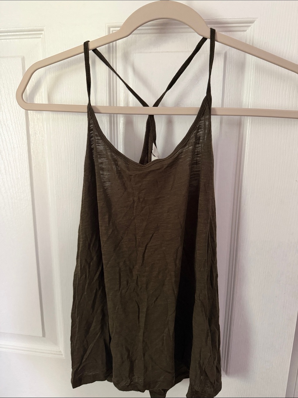 Aritzia Olive Strappy Racerback Tank
